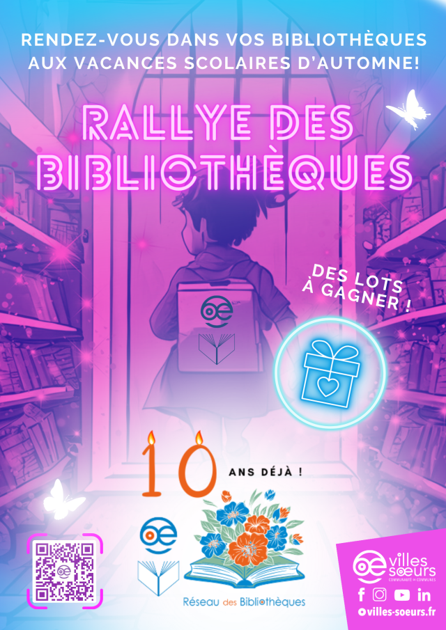 Affiche Rallye Des Bibliotheques 2023